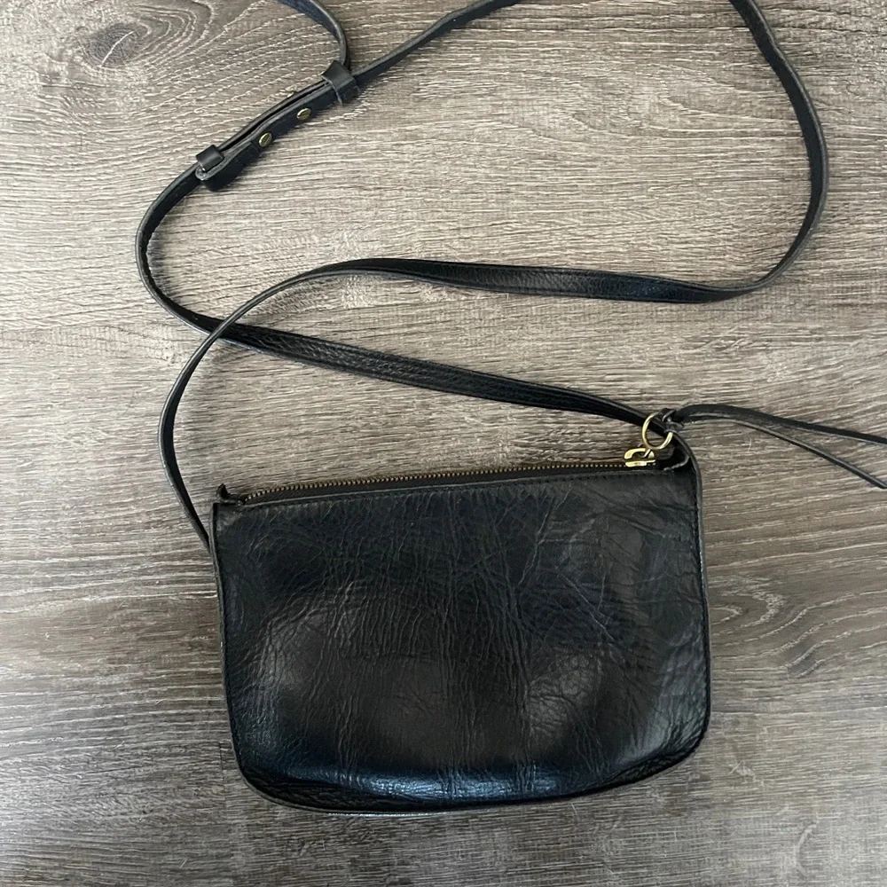 MADEWELL The Simle crossbody black leather bag quiet luxury basic minimalist - Picture 7 of 11